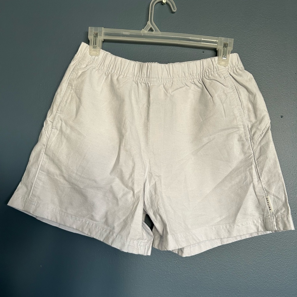 Light Grey Elastic Waist Shorts